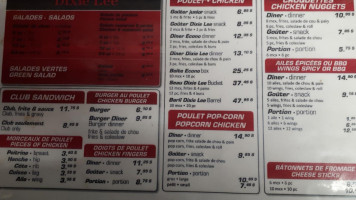 Dixie Lee menu