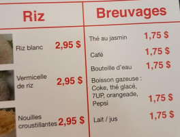 Asie D'ici menu