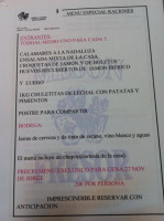 Mesón Fresor menu