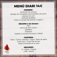 Quatre Focs menu