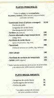 La Brasa Verda menu