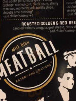 Meatball Eatery Libations menu