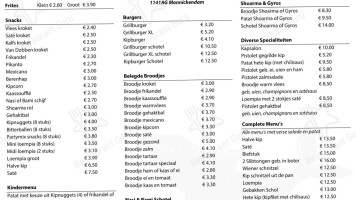 De Dolfijn Monnickendam menu