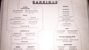 Barrio Chino menu