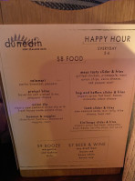 Dunedin New Zealand Eats menu