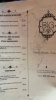 Big Easy Of Trenton menu