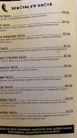 Indy Tacos menu