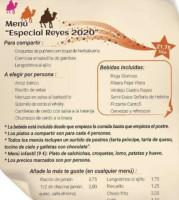 La Laguna Y Tapería menu