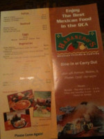 Habarnero's Mexican Cuisine menu