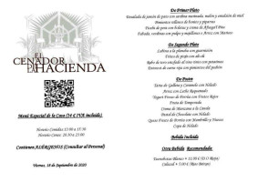 La Hacienda De Don Juan Llanes menu