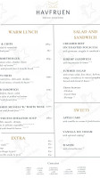 Havfruen Sjømat menu