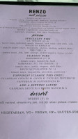 Renzo menu