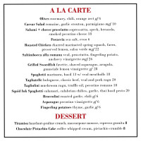 La Tavola Trattoria menu