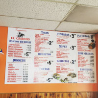 Taquería El Charro I menu