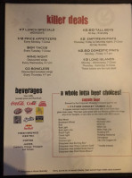 The Watering Hole menu