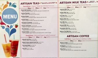 Tastea Irvine menu