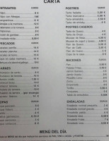 O Noso Meson menu