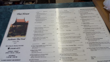 Thai House menu