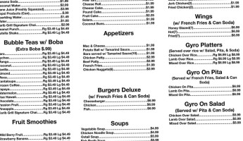 Caribbean Grill Roti Shop menu