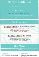 Best Friend Truck menu