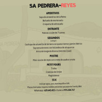 Sa Pedrera Des Pujol menu