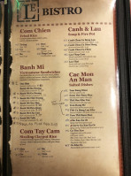 Le Bistro Vietnamese menu