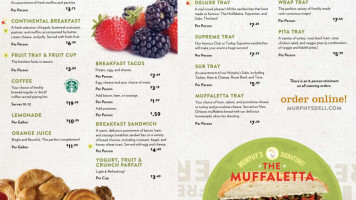 Murphy's Deli menu