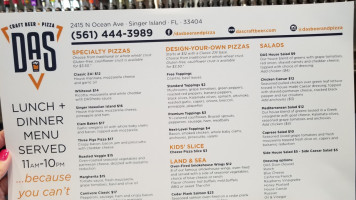 Castaway's Sports Grill Singer Island menu