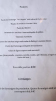 Mare De La Font menu