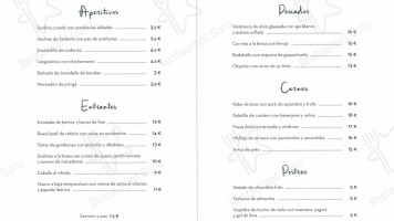 Sobretablas menu