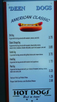 'deen Dogs menu