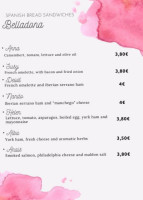 Belladona menu