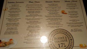 Lugarana menu