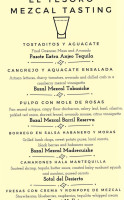 El Tesoro menu