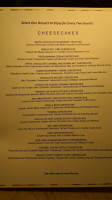 The Cheesecake Factory menu