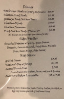 The Lake View Club menu