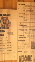 The Moose Outpost menu