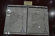 Le Paris menu