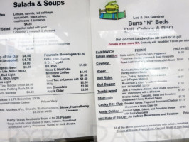 Buns N Beds menu