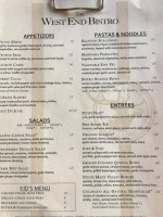 The West End Bistro menu