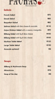 Pachas menu