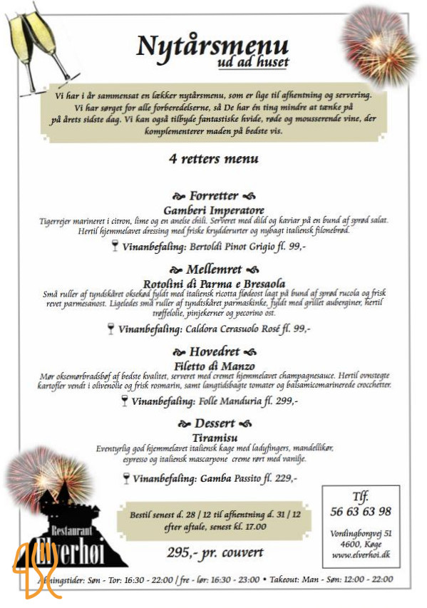 Elverhøi Menu
