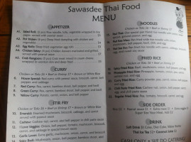 Sawasdee menu