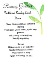 Ramsey Gardens menu