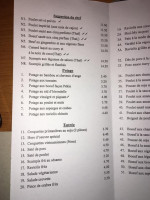 Hôte Distingué menu