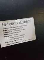 Cue-phoria Billiards And Cafe menu