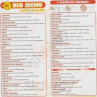 Big Piza menu