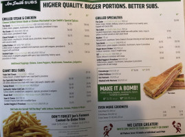 Jon Smith Subs menu