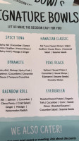 Just Poke Bellingham menu