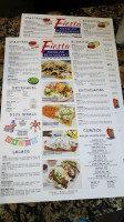 Fiesta Mexican menu